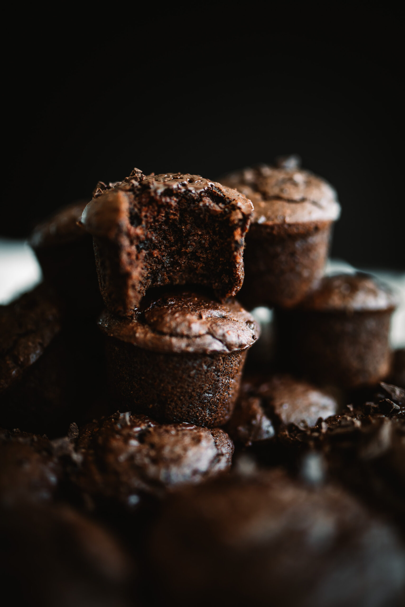 Växtbaserade chokladmuffins